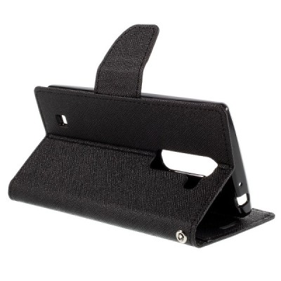 LG G4c (H525) Mercury atvērams melns maciņš (maks) / Vacins.lv