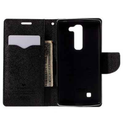 LG G4c (H525) Mercury atvērams melns maciņš (maks) / Vacins.lv