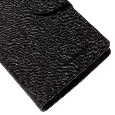 LG G4c (H525) Mercury atvērams melns maciņš (maks) / Vacins.lv