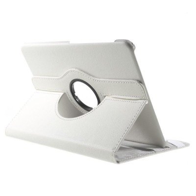 Samsung Galaxy Tab S2 9.7 (T815, T810) 4G LTE atvēramais balts ādas maciņš, grozās 360° grādu apjomā / Vacins.lv