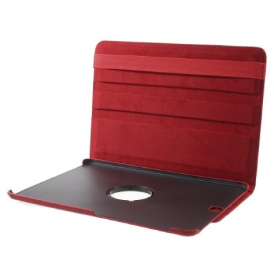 Samsung Galaxy Tab S2 9.7 (T815, T810) 4G LTE atvēramais sarkans ādas maciņš, grozās 360° grādu apjomā / Vacins.lv