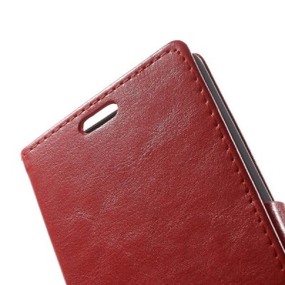 LG G Flex 2 H955 atverčiamas raudonas odinis dėklas - piniginė / Priedai.lt