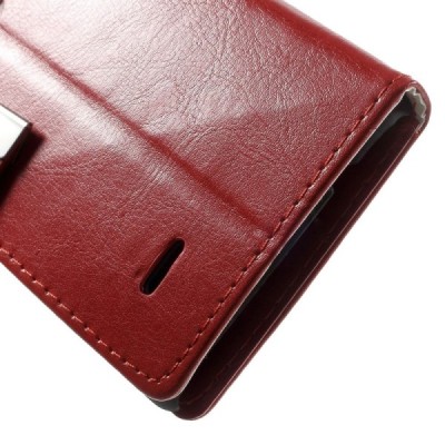 LG G Flex 2 H955 atverčiamas raudonas odinis dėklas - piniginė / Priedai.lt