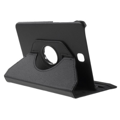 Samsung Galaxy Tab S2 8.0 (T715, T710) 4G LTE atvēramais melns ādas maciņš, grozās 360° grādu apjomā / Vacins.lv