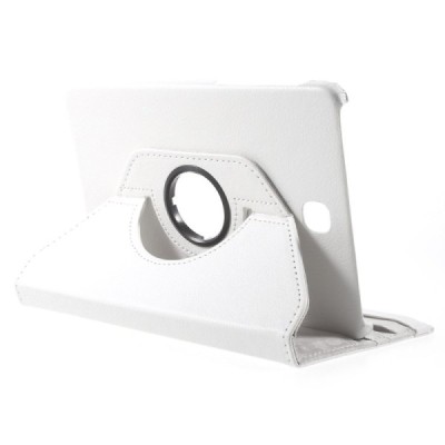 Samsung Galaxy Tab S2 8.0 (T715, T710) 4G LTE atvēramais balts ādas maciņš, grozās 360° grādu apjomā / Vacins.lv
