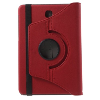 Samsung Galaxy Tab S2 8.0 (T715, T710) 4G LTE atvēramais sarkans ādas maciņš, grozās 360° grādu apjomā / Vacins.lv