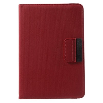 Samsung Galaxy Tab S2 8.0 4G LTE (T715, T710) atverčiamas, sukamas 360 laipsnių, raudonas odinis dėklas - stovas / Priedai.lt