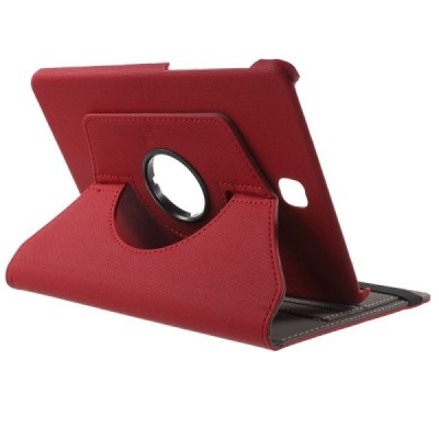 Samsung Galaxy Tab S2 8.0 4G LTE (T715, T710) atverčiamas, sukamas 360 laipsnių, raudonas odinis dėklas - stovas / Priedai.lt