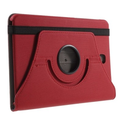 Samsung Galaxy Tab S2 8.0 4G LTE (T715, T710) atverčiamas, sukamas 360 laipsnių, raudonas odinis dėklas - stovas / Priedai.lt