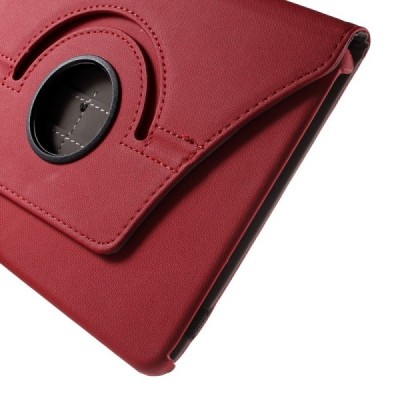Samsung Galaxy Tab S2 8.0 4G LTE (T715, T710) atverčiamas, sukamas 360 laipsnių, raudonas odinis dėklas - stovas / Priedai.lt