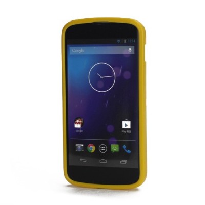 Nexus 4 E960 Jelly Case dzeltens cieta silikona (TPU) futrālis / Vacins.lv