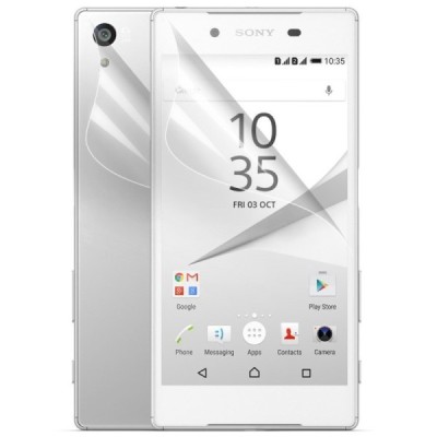 Sony Xperia Z5 aizsargplēves ekrānam un aizmugurējai daļai - dzidras / Vacins.lv