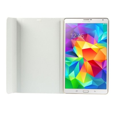 Samsung Galaxy Tab S 8.4 (T705, T700) SMART ādas atvēramais balts maciņš / Vacins.lv