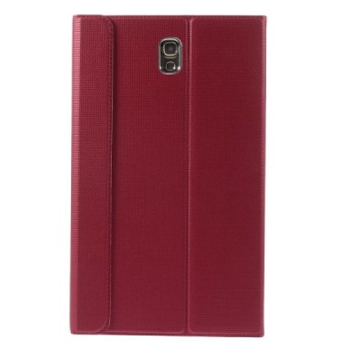 Samsung Galaxy Tab S 8.4 (T705, T700) SMART ādas atvēramais sarkans maciņš / Vacins.lv