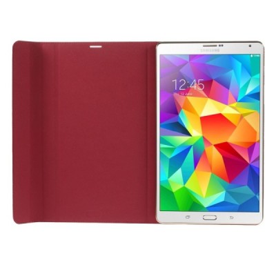 Samsung Galaxy Tab S 8.4 (T705, T700) SMART ādas atvēramais sarkans maciņš / Vacins.lv