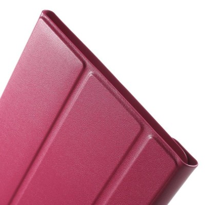 Samsung Galaxy Tab S2 8.0 (T715, T710) Smart Case ādas atvēramais tumši rozs maciņš / Vacins.lv
