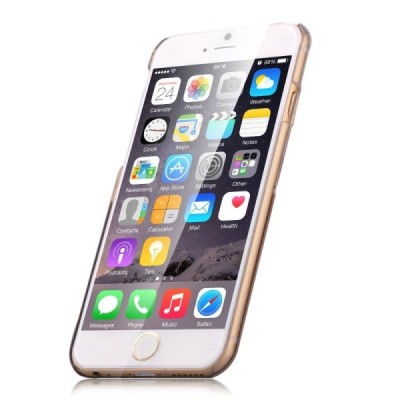 Apple iPhone 6 (6s) Devia Crystal Fashion Swarovski plastikinis skaidrus permatomas auksinis dėklas su kristalais / Priedai.lt