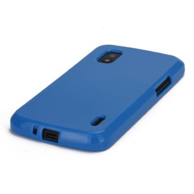 „Jelly Case“ mėlynas Nexus 4 E960 dėklas (dėkliukas) / Priedai.lt