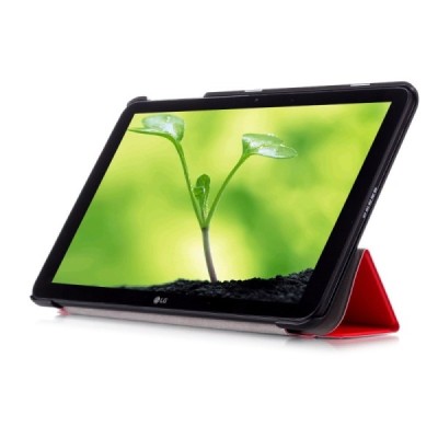 LG G Pad II 10.1" (LG G Pad 2 10.1" LTE V940) atvēramais sarkans maciņš / Vacins.lv