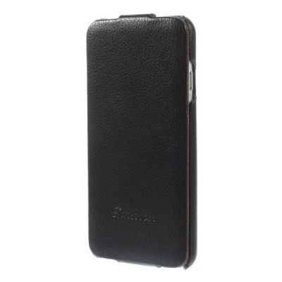 Apple iPhone 6s vertikāli atvērams ādas melns maciņš / Vacins.lv