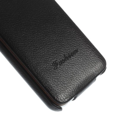 Apple iPhone 6s vertikāli atvērams ādas melns maciņš / Vacins.lv