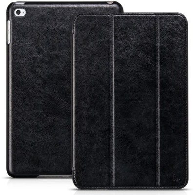 Greznais „HOCO“ Retro sērijas ādas atvērams melns Apple iPad mini 4 (iPad mini 2019) maciņš / Vacins.lv