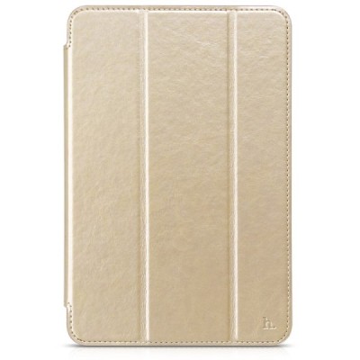 Greznais „HOCO“ Retro sērijas ādas atvērams zelta Apple iPad mini 4 (iPad mini 2019) maciņš / Vacins.lv