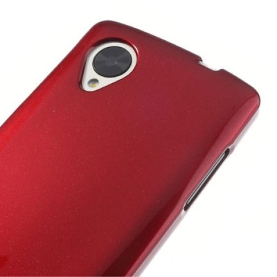 LG Nexus 5 Mercury raudonas kieto silikono tpu dėklas - nugarėlė / Priedai.lt