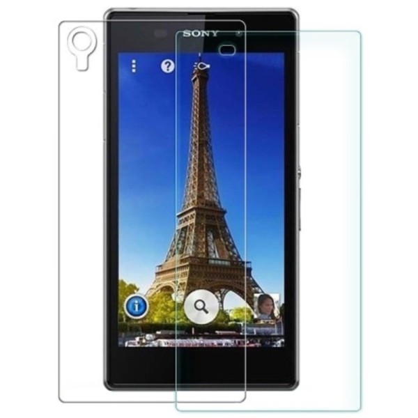 „Nillkin“ 9H Tempered Glass apsauginis ekrano stiklas 0.33 mm + nugarėlės plėvelė (Xperia Z1)
