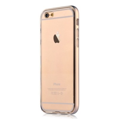Apple iPhone 6S elegants Devia Fresh dzidrs (caurspīdīgs) zelta plastmasas apvalks / Vacins.lv
