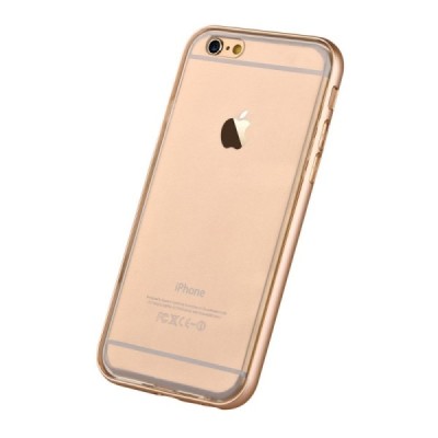 Apple iPhone 6S elegants Devia Fresh dzidrs (caurspīdīgs) zelta plastmasas apvalks / Vacins.lv