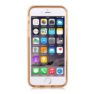 Apple iPhone 6S elegants Devia Fresh dzidrs (caurspīdīgs) zelta plastmasas apvalks / Vacins.lv