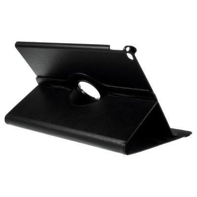 Apple iPad Pro 12.9" atverčiamas, sukamas 360 laipsnių, juodas odinis dėklas - stovas / Priedai.lt
