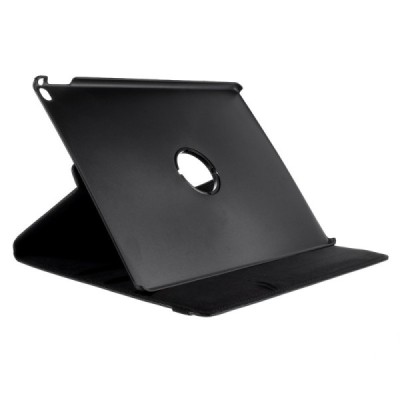 Apple iPad Pro 12.9" atverčiamas, sukamas 360 laipsnių, juodas odinis dėklas - stovas / Priedai.lt