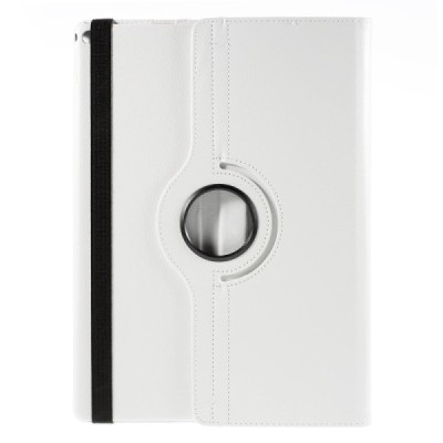 Apple iPad Pro 12.9"atverčiamas, sukamas 360 laipsnių, baltas odinis dėklas - stovas / Priedai.lt