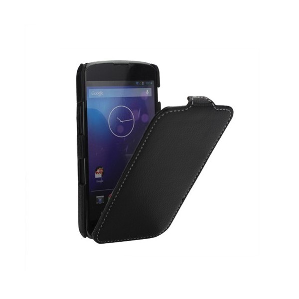 „Lychee“ atverčiamas dėklas - juodas (Nexus 4)