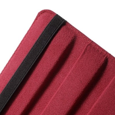 Apple iPad mini 4 (iPad mini 2019) atvēramais sarkans ādas maciņš, grozās 360° grādu apjomā / Vacins.lv