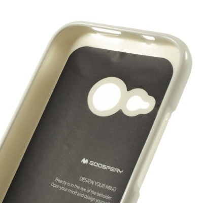 HTC One mini 2 (m8 mini) baltas Mercury kieto silikono (TPU) dėklas / Priedai.lt