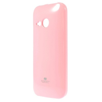 HTC One mini 2 (m8 mini) šviesiai rožinis Mercury kieto silikono (TPU) dėklas / Priedai.lt