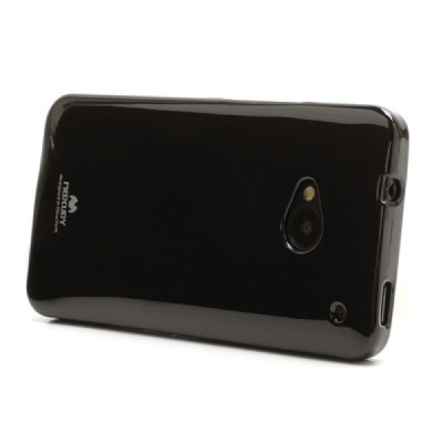 HTC One M7 Mercury melns cieta silikona (TPU) apvalks / vacins.lv