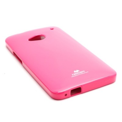 HTC One M7 Mercury tumši rozs cieta silikona (TPU) apvalks / vacins.lv