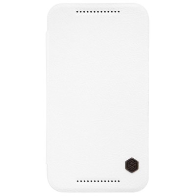 Prabangus „Nillkin“ Qin serijos baltas odinis atverčiamas Motorola Moto G 3 kartos (Gen 3) dėklas / Priedai.lt