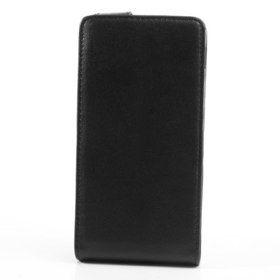 LG Nexus 5 E980 klasisks ādas vertikāli atvēramais melns futrālis / Vacins.lv