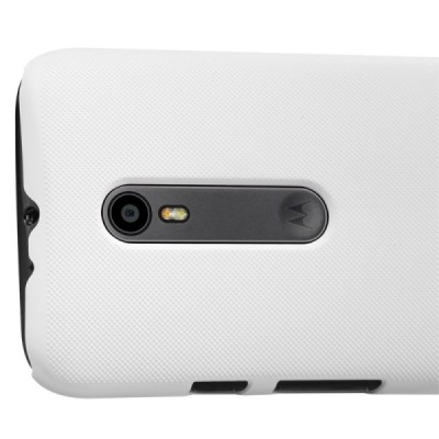 Motorola Moto G 3rd (3 Gen) Nillkin Frosted Shield balts plastmasas apvalks + ekrāna aizsargplēve / Vacins.lv