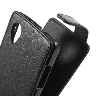 LG Nexus 5 E980 klasisks ādas vertikāli atvēramais melns futrālis / Vacins.lv