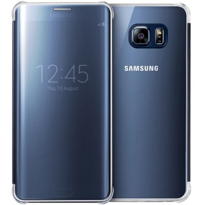Samsung Galaxy S6 Edge+ Plus (G928) oficiāls Clear View Cover atvērams zils maciņš / Vacins.lv