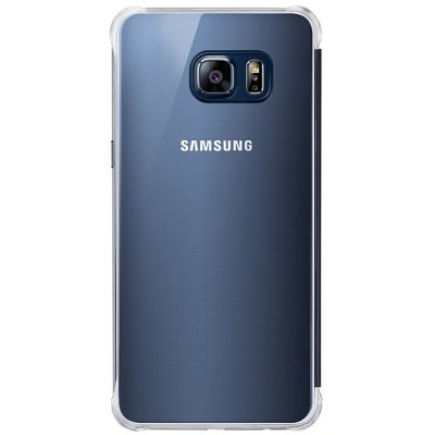Samsung Galaxy S6 Edge+ Plus (G928) oficiāls Clear View Cover atvērams zils maciņš / Vacins.lv