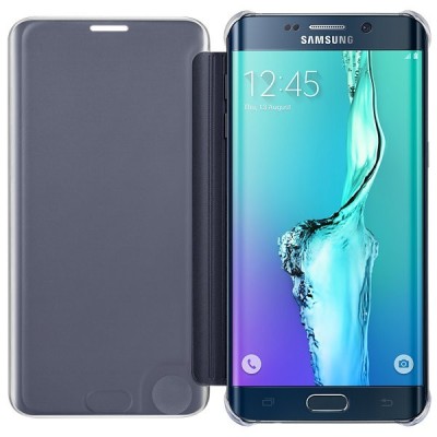 Samsung Galaxy S6 Edge+ Plus (G928) oficiāls Clear View Cover atvērams zils maciņš / Vacins.lv