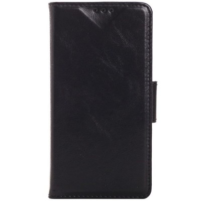 Samsung Galaxy Grand Prime (G530) atverčiamas juodas odinis dėklas - piniginė / Priedai.lt