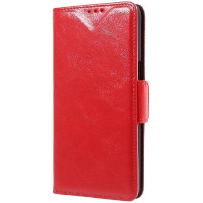 Samsung Galaxy Grand Prime (G530) atvēramais ādas sarkans maciņš (maks) / Vacins.lv